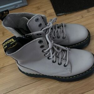 Dr. Martens Gray Leather Boots
